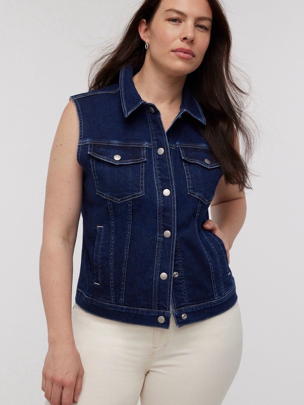 BLACK MADEWELL Sleeveless Denim Vest - Women's Jeans